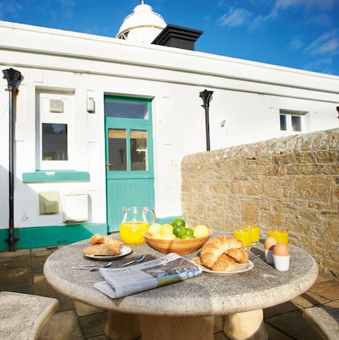 Have you breakfast in the fresh sea air