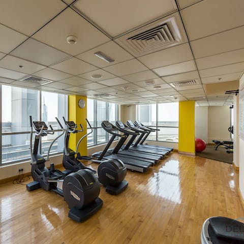Treat your muscles to a workout in the communal gym