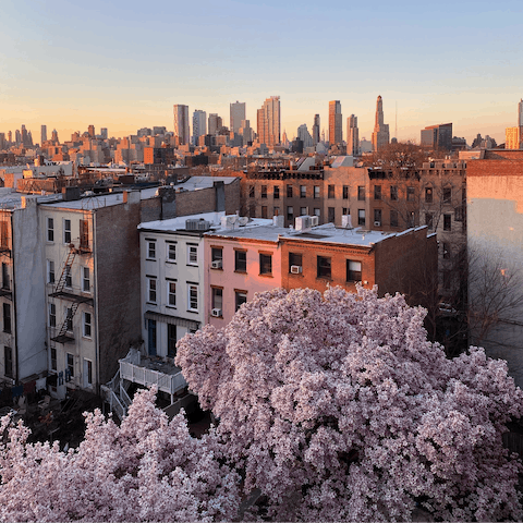 Stay in Brooklyn, where iconic New York buildings line the boulevards