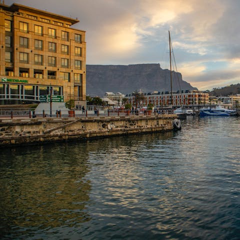 Take a ride over to the historic V&A Waterfront 