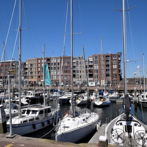 Wander around the harbour, just footsteps from your building