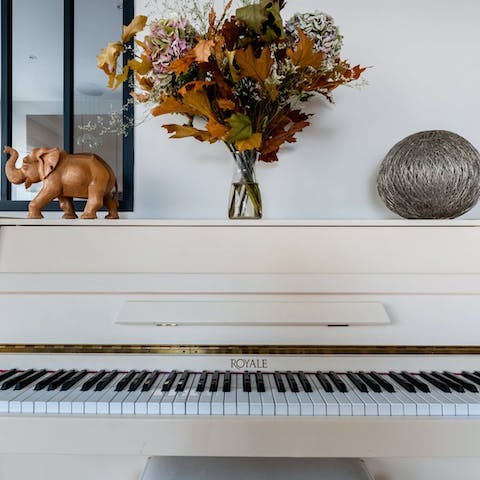 Enjoy a sing-song around the piano as the evening draws in