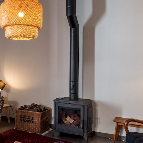 Gather around the log burner if the Sicilian weather turns chilly