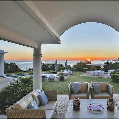 Watch glorious sunsets from the terrace