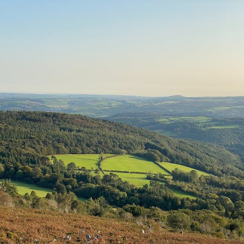 Explore the rugged beauty of Dartmoor National Park – a forty-minute drive away