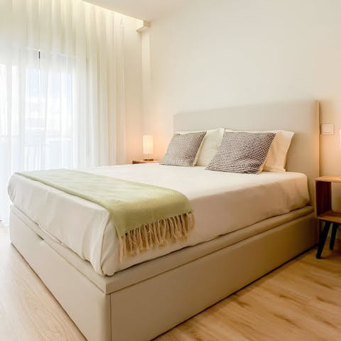 Sink into the sumptuous bed after a day exploring Loulé