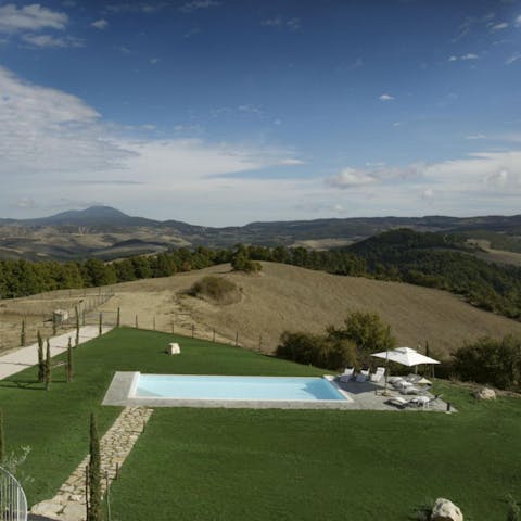 Treat yourself to pretty pastoral views from the swimming pool