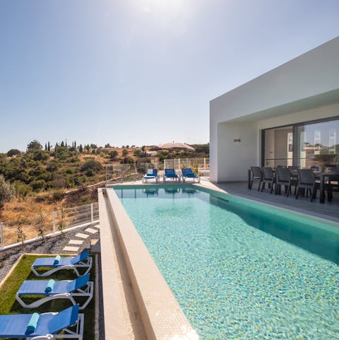 Swim laps in the private pool and enjoy the quiet