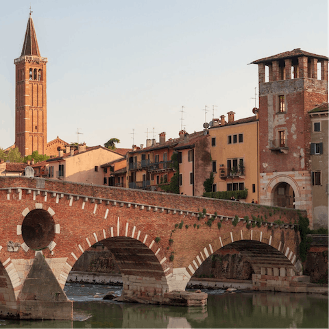Drive just thirty minutes to Verona, the setting of Shakespeare's 'Romeo and Juliet'
