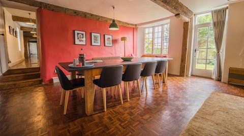 Feast and drink together in the gorgeous dining space