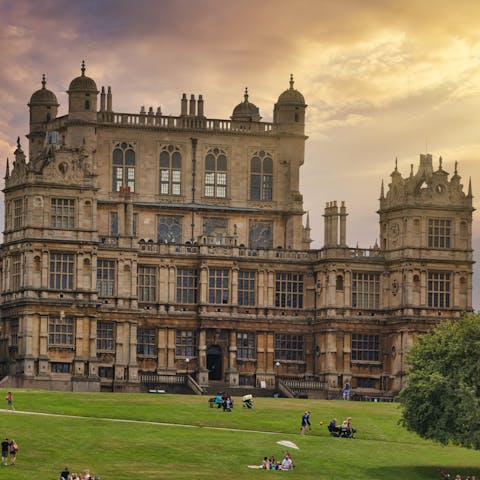 Pay a visit to the imposing Wollaton Hall,  a little over twenty mintutes away