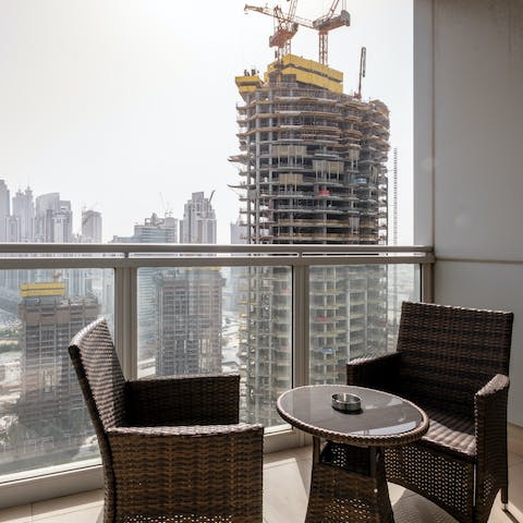 Take in skyscraper views over Downtown Dubai
