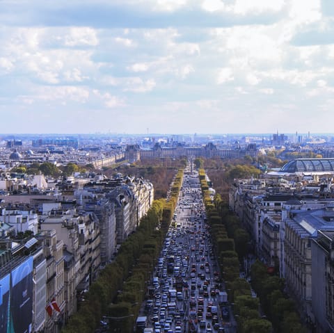 Shop ‘til you drop on the Champs-Élysées, just a short stroll away