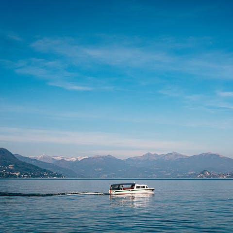Take a water taxi or ferry from Como to the idyllic lakeside villages