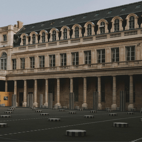 Visit the Palais Royal, a ten minute walk away 