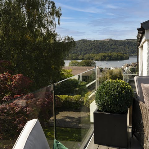 Take in the wonderful lake vistas from the roof terrace