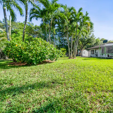 Relax among nature in the privacy of the back yard 