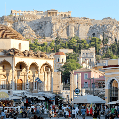Explore this brilliant Athens address, including Monastiraki, a short stroll away