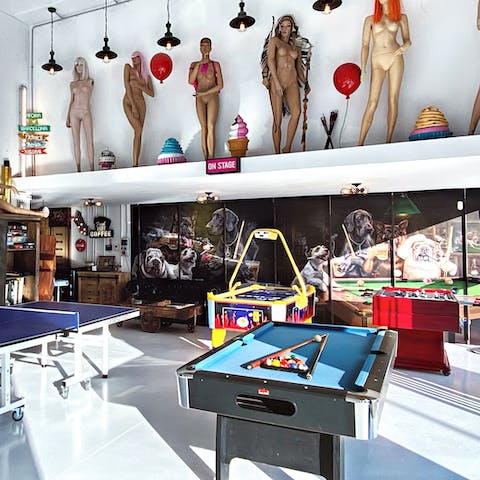 Make the most of the eclectic games room 