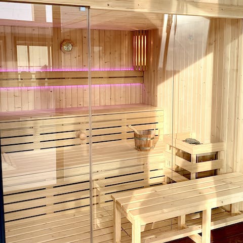 Relax in the Finnish sauna or Turkish hammam – or maybe you'll have a massage?