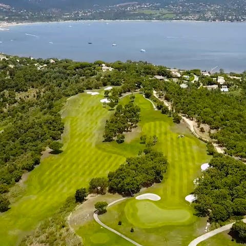 Tee off from the 18-hole course – designed by the legendary Gary Player