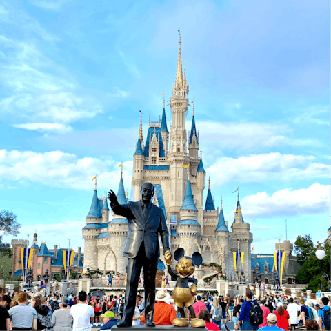 Spend the day with your favourite characters at Walt Disney World, a short drive away