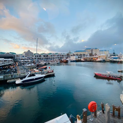 Dine out along the V&A Waterfront, just a ten-minute walk away