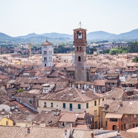 Stroll around the characterful streets of beautiful Lucca