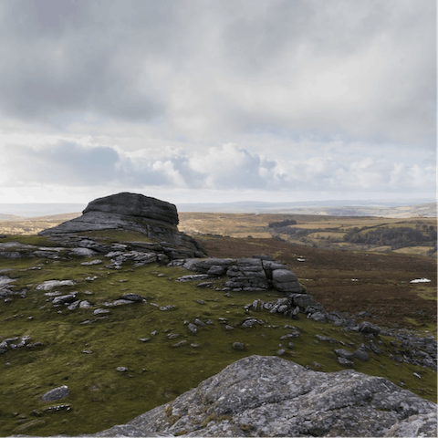 Stay in the heart of Dartmoor NP and admire scenery said be the inspiration for Hound of the Baskervilles