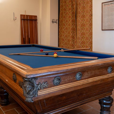 Challenge your friends to a round of pool