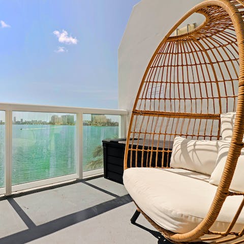 Marvel at the ocean views from your sunny private balcony