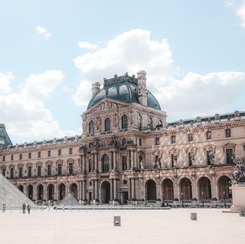 Take a walk down to the famous Louvre, filled with some of the most beautiful art in the world