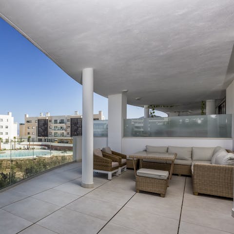 Curl up with a good book on the private terrace