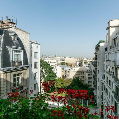 Enjoy rooftop views over Paris from this cosy home-from-home