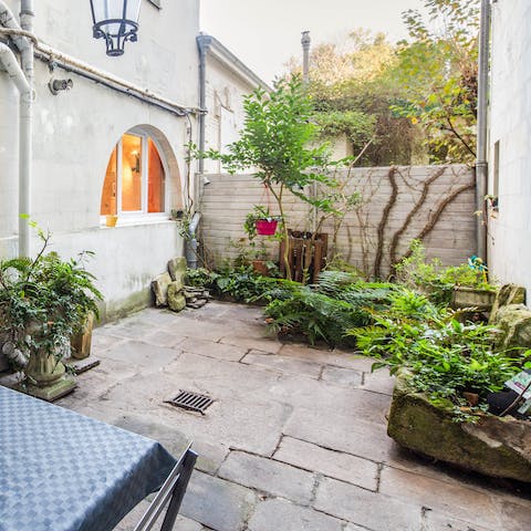 Spend summer evenings alfresco with your own private courtyard