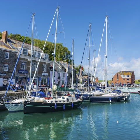 Stroll along Padstow's picturesque harbourfront, only a quarter of an hour's walk from the home