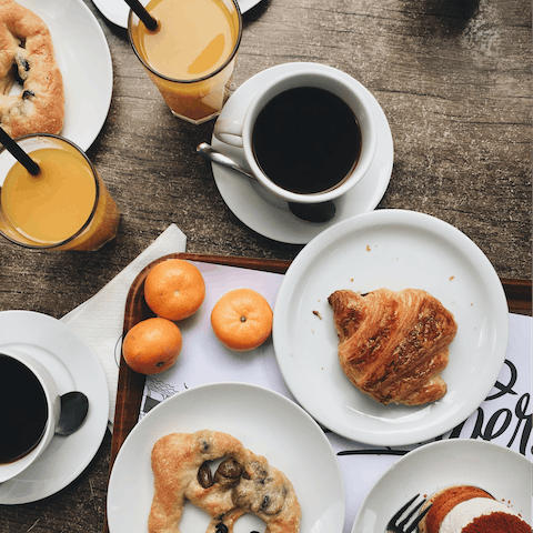 Enjoy slow mornings at home as you tuck into the complimentary breakfast