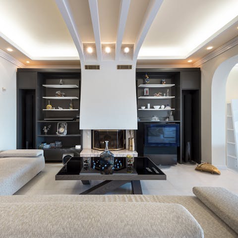 Relax in the fabulous open-plan living room