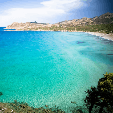 Spend your days swimming and sunbathing on the spectacular Lozari beach