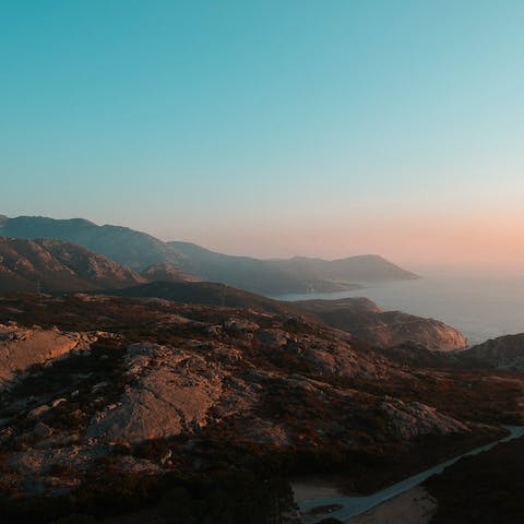 Set off on early morning hikes in the coastal mountains near Calvi