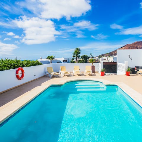 Cool off with a refreshing dip in the private pool