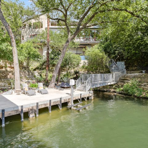 Sit on the deck with a book or hop in a boat to explore the lake
