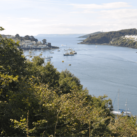 Stroll the 4-mile circular route around Fowey Harbour and take in the stunning views on a sunny day
