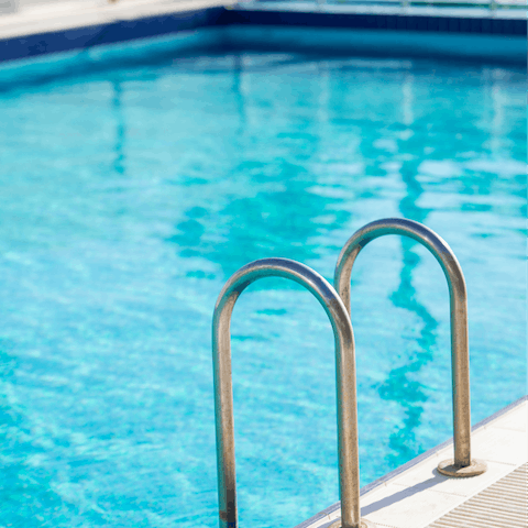 Go for a dip and cool off in the communal pool