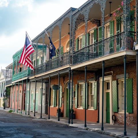 Explore New Orleans' historic Downtown district and admire the 19th century architecture