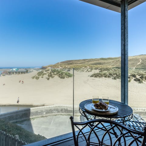 Enjoy your breakfast overlooking the sweeping beaches and dunes