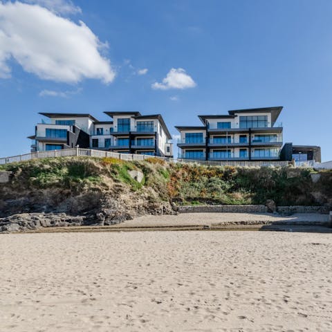 Walk from your door to Perranporth Beach in around one minute