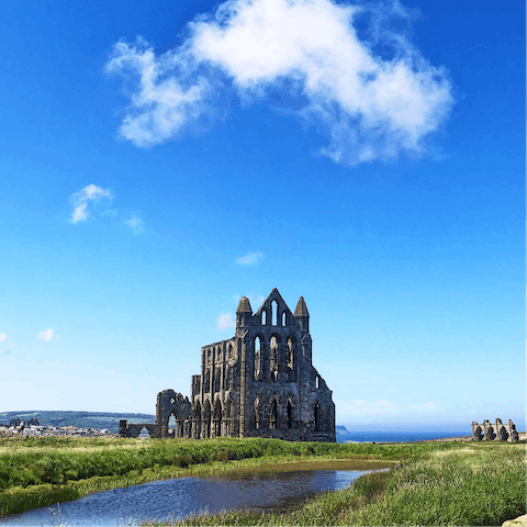Visit Whitby Abbey, seventeen minutes away on foot