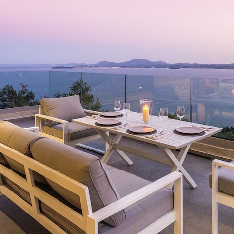 Find the perfect spot for dreamy sunset drinks on the balcony