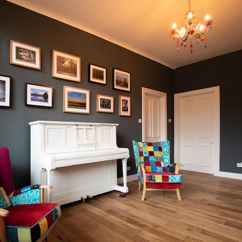 Head to the piano room to keep up your practice